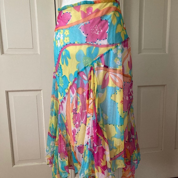 Boston Proper Colorful Skirt with Sequins - Picture 7 of 12